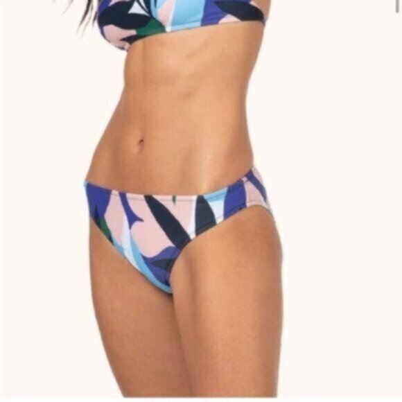 NWT Lively Multicolor The Floral Print Swim Retro Bikini Bottom Size Medium - Picture 1 of 8